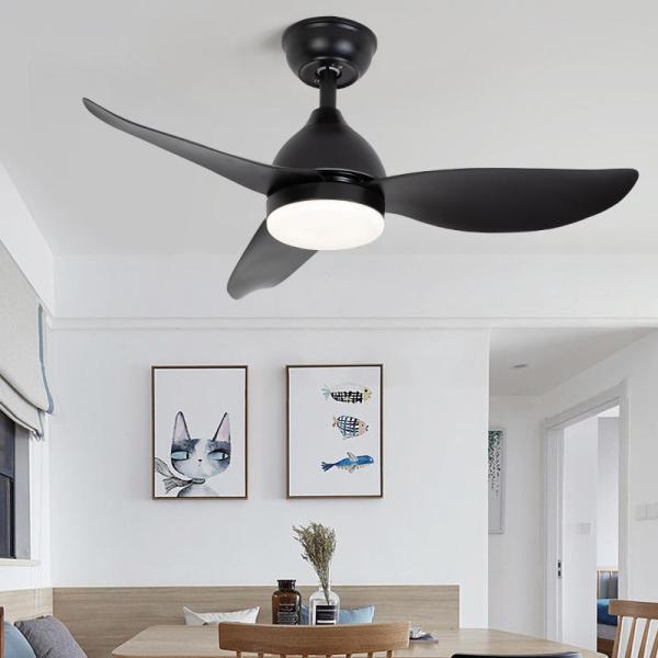 Ventilateurs de plafond avec lumières en tailles 42 et 52 avec 3 pales en ABS, moteur DC silencieux, réglages de vitesse ajustables