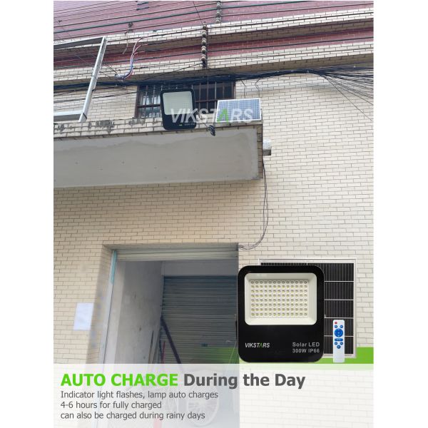 Battery Replaceblae 60w 100w 200W 300w Solar Flood Lights With Glass Cover