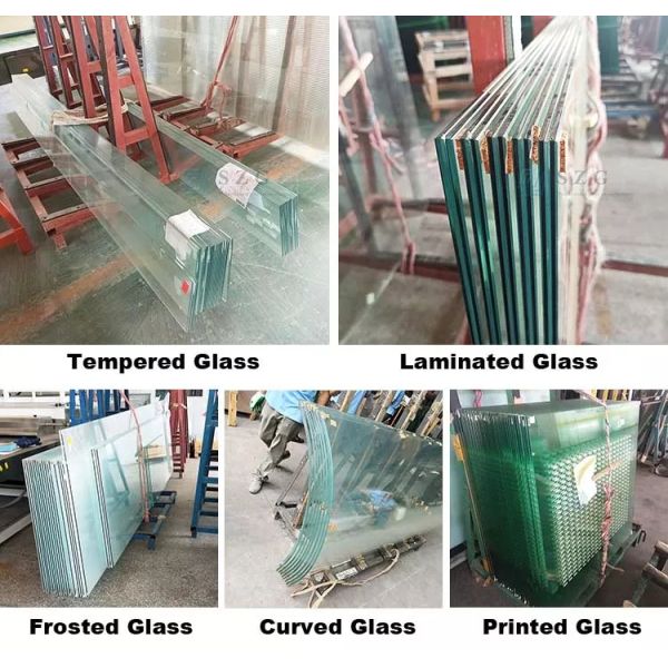 Modern Laminated Glass Balcony Handrails , Glass Balustrade Stainless Steel Post