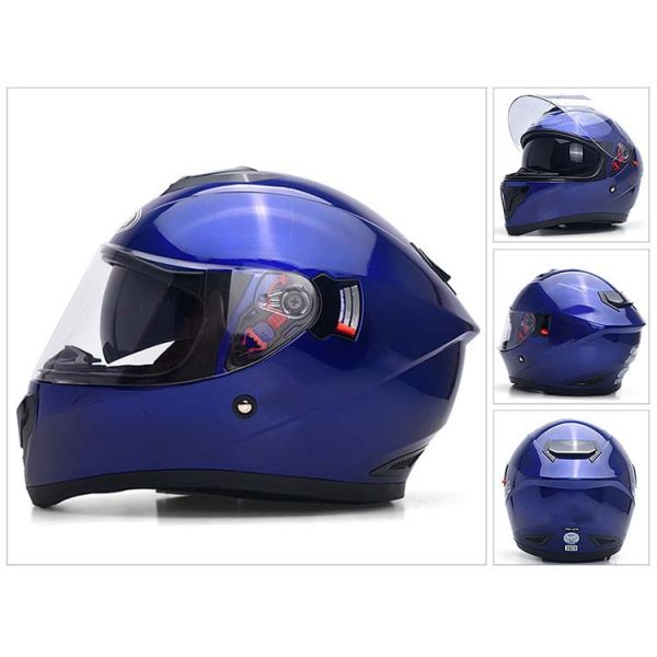 Custom Color Full Face DOT FMVSS 218 Motorcycle Helmet Equipped with PC Strong Visor