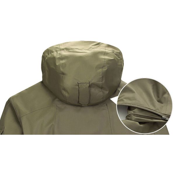 2 Pieces Camping Coat Seamless Waterproof Zipper Adjustable Cuff Hign Density
