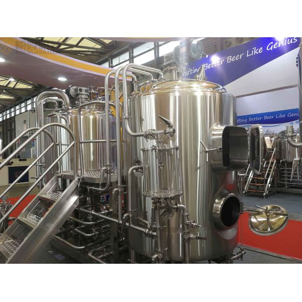 500l Mini Beer Brewery Equipment , Two Bodies Beer Fermentation Equipment