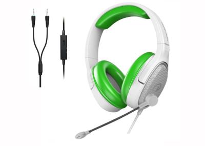 40mm PC Gaming Headphone Soft Earmuffs Green Color With Mic Headset
