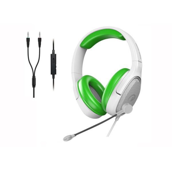 цвет мягких Earmuffs наушников игры ПК 40mm зеленый со шлемофоном Mic