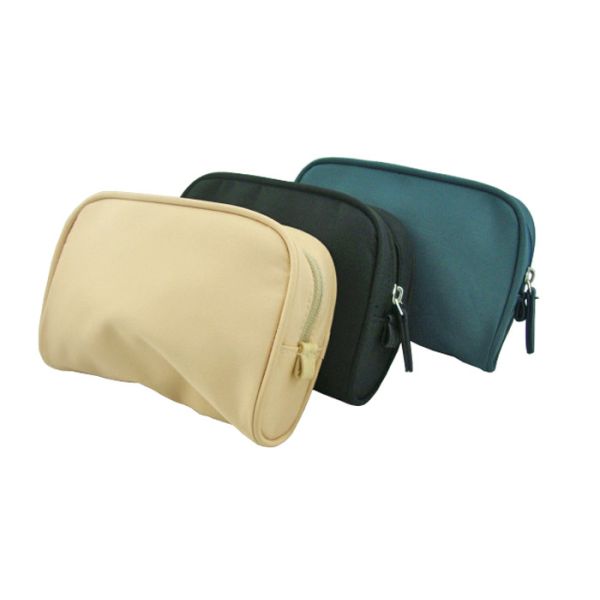 Light Brown / Green / Black Travel Accessory Bags In Strong Microfiber Material