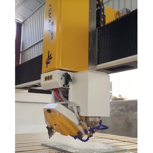 ZEUS 4+2 4 Axis Bridge Cutting Machine Marble Granite HD Camera CNC Stone Cutter Saw Gear Pump Engine Customizable 220V/380V