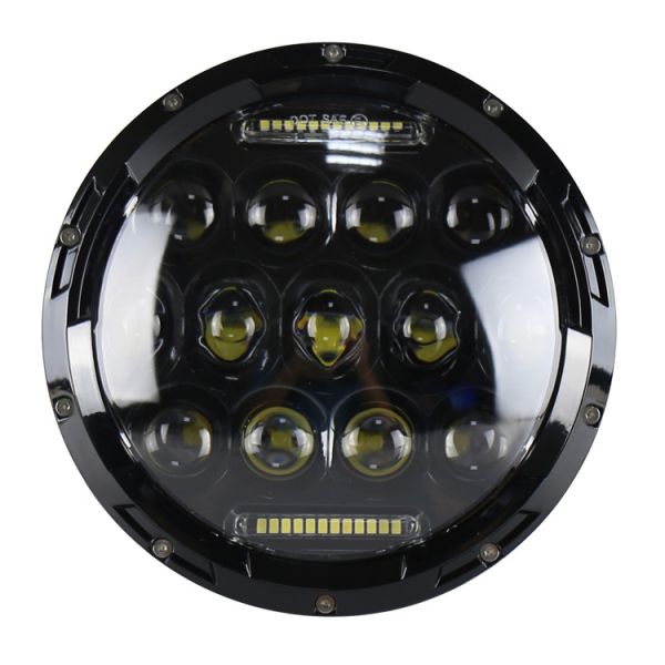 Customized 75W Diecast Aluminum Housing PC Lens 7 Inch Round LED Motorcycle Headlight