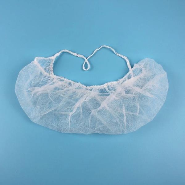 White Breathable NonWoven Earloops Disposable Beard Cover for Long Beard