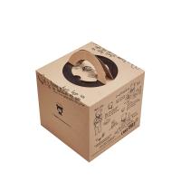 Boîtes ondulées Kraft personnalisées Boîtes cadeaux avec poignée pour gâteau à la tasse