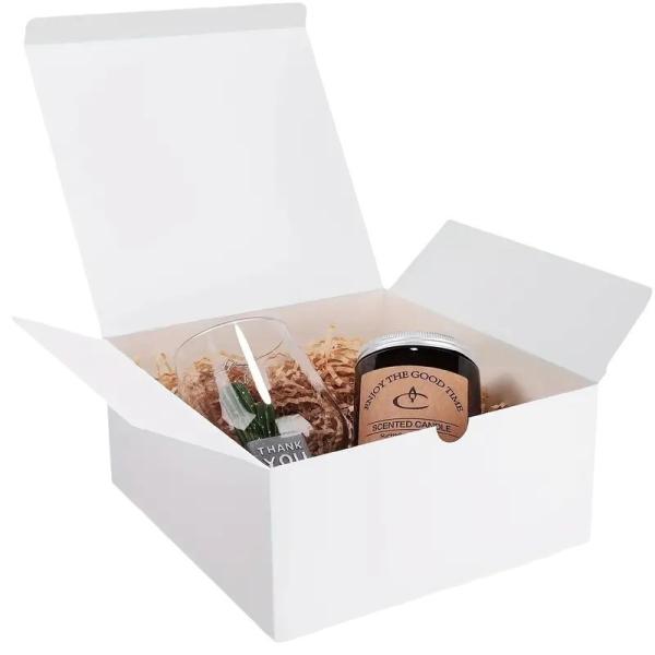 Premium Kraft Square Gift Boxes Large Eco Friendly Packaging With Twine Tags Elegant Customizable