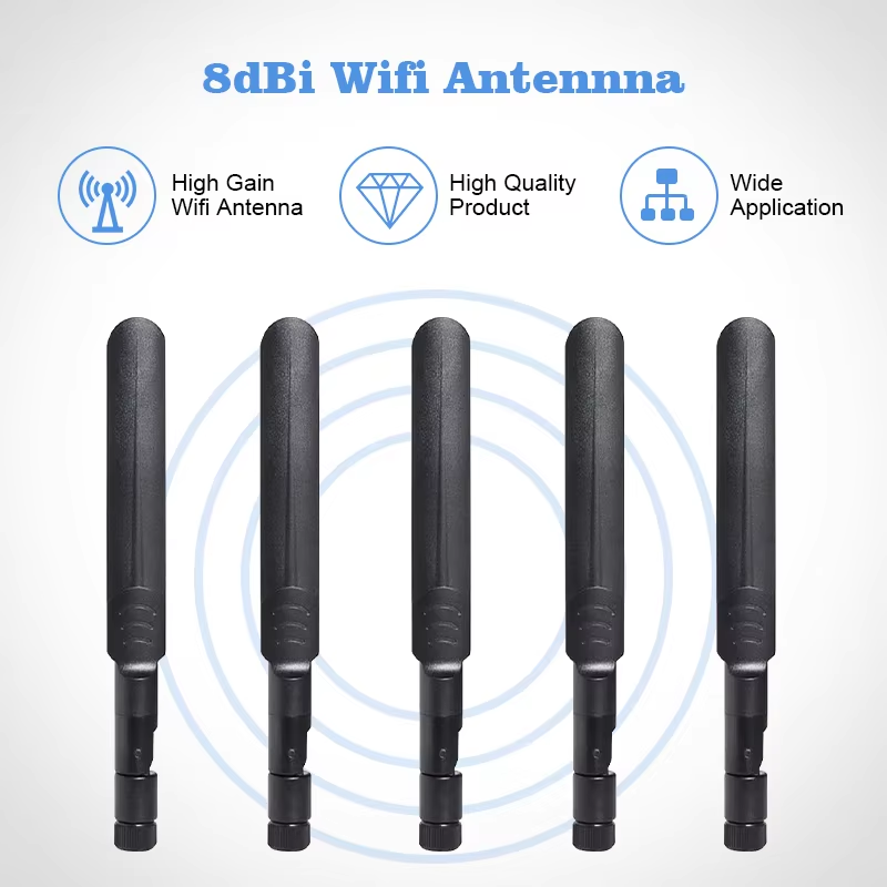 2.4GHz 5.8GHz Dual Band Wireless Wifi Antenna Omni SMA Male External Antenna 8dBi