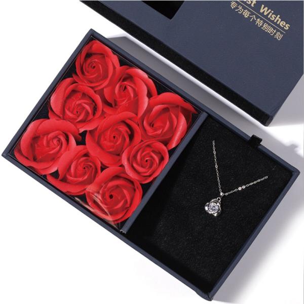 Foil Stamping 6x6x3 2mm Artificial Flower Packaging Box