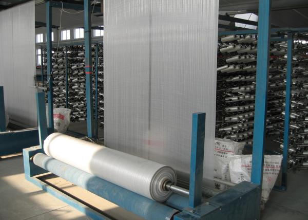 White Color Waterproof Tubular Woven Fabric , Woven Polypropylene Fabric Rolls