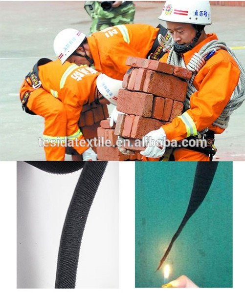 38Mm Black Fire Retardant Hook And Loop Tape Magic Fasteners For Coveralls