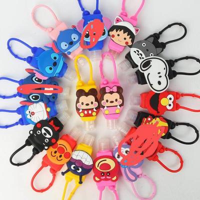 Hot  Cute 30ml 1oz pet Portable  empty Children  hand sanitizer plastic bottle with silicone case