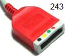 Mindray Electrode Lead Wires One Piece With 6- Pin Connector , TPU Material