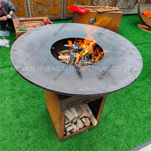 Da grade de aço do assado da personalização bacia de fogo de aço de cozimento exterior 1000mm de Corten