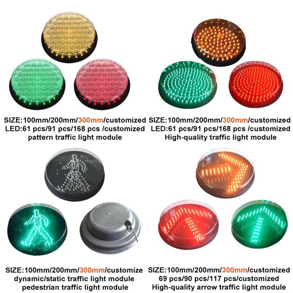 CE RoHS 200mm 300mm 400mm Red Green Yellow LED Solar Power Traffic Signal Light System Include Countdown Timer Arrow