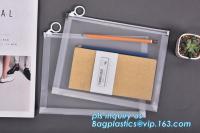 dos sacos impermeáveis Ziplock dos PP do envelope malote sem emenda Zippered plástico do armazenamento do fechamento do slider para A4 o papel, compartimento, memorando