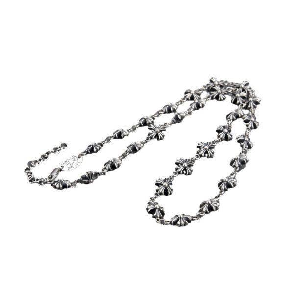 925 Sterling Silver Full Cross Necklace Collarbone Chain Rose Gold Plated for Couples