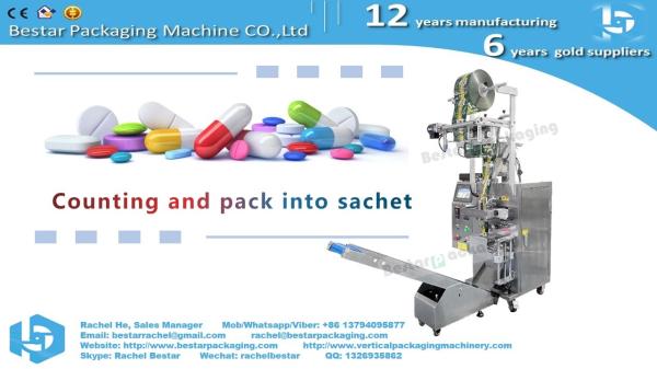 Pharma capsules packing machine by counting and filling