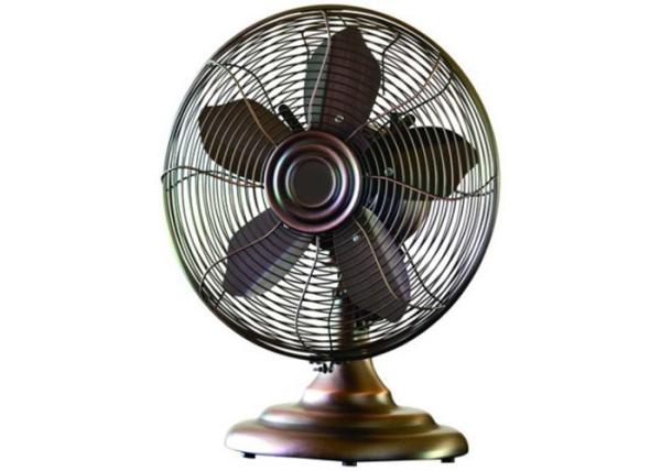12 Inch Electric Retro Metal Tabletop Fan Air Cooling 4 Blade 120v Ce Certificate