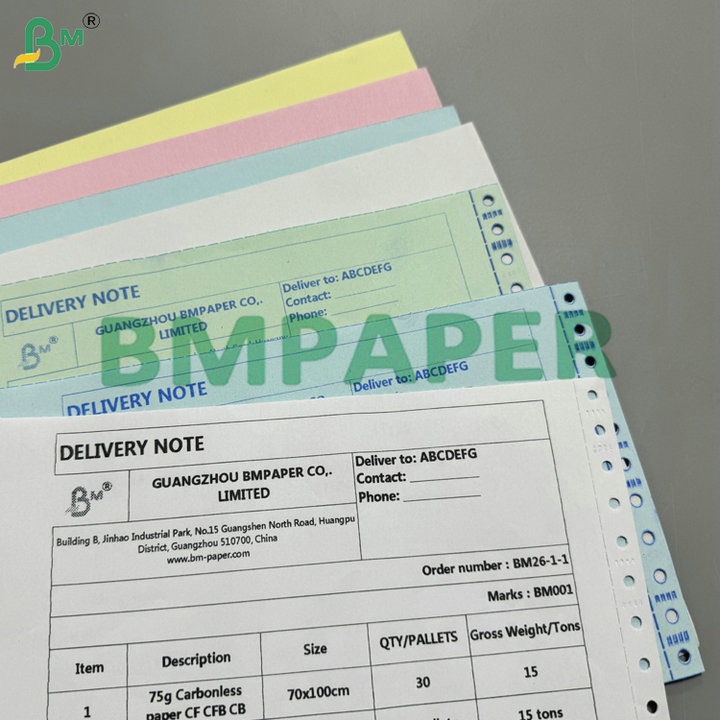 75gsm 80gsm Carbonless Copy Paper Rolls & Sheets for Invoices, Receipts, and Office Documents