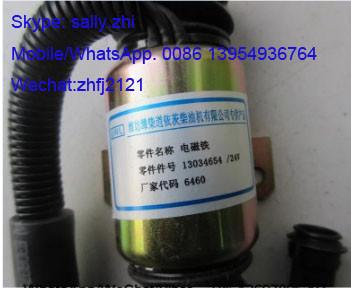 original  flame-out solenoid valve , 13034654, for Weichai Deutz TD226B WP6G125E22, weichai engine parts for sale