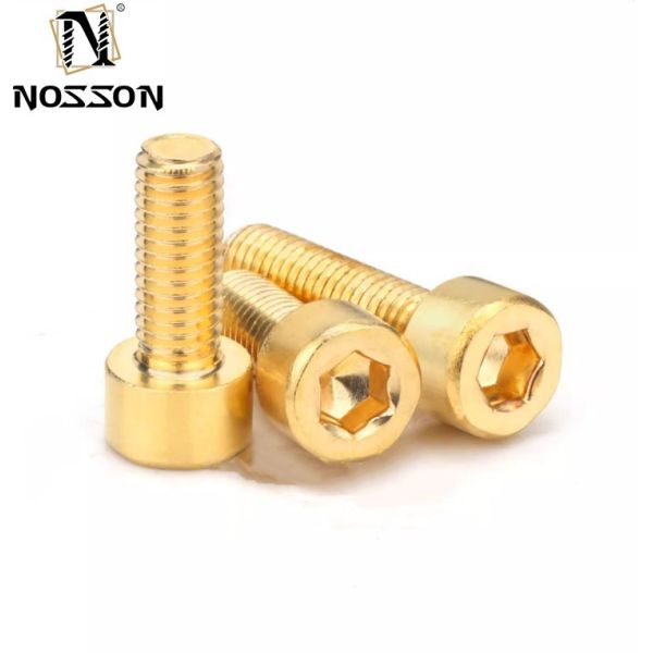 Highly Durable Custom Threads Brass Micro Hexagon Socket Head Screw with Plain Finish and ROUND Head Style