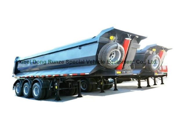 Heavy Duty Dumper Semi Trailer Truck for 3 Axles U shape Hydraulic dump Tipper Trailer 45 - 50 Ton