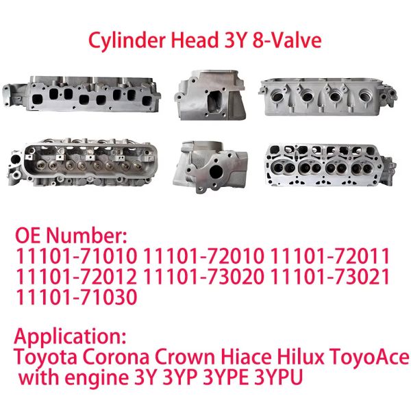 Toyota 2Y 3Y 4Y Cylinder Heads for 4Runner Crown Hiace Hilux Lite Ace Town Ace Toyota 2kd Cylinder Head for Hiace Hilux 2KDFTV