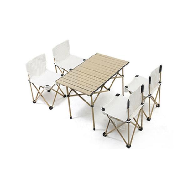Custom Logo Picnic Collapsible Folding Camping Table Chair Set For Outdoor Activity