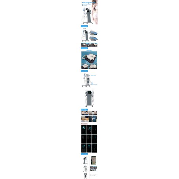 8 Inch Electromagnetic Ems Sculpting Machine 2800W Vest Line Building