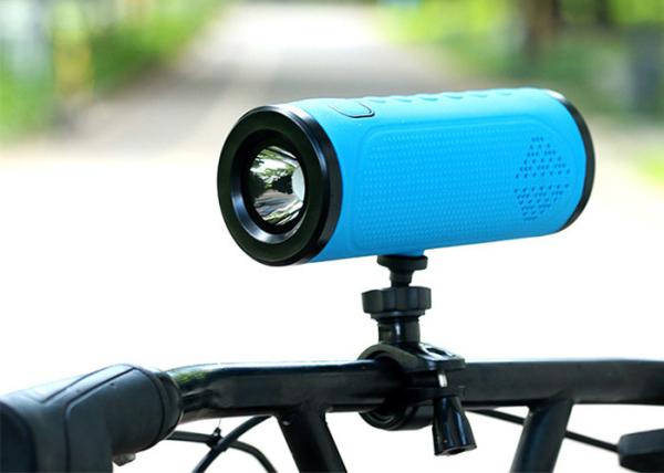 Red / Blue LED Lamp Bluetooth Speaker 10 Meter Transmission For Outdoor Riding Climbing