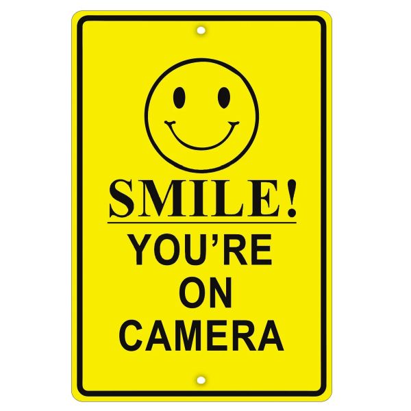 Aluminum Reflective Video And Audio Security CCTV Surveillance Signage OEM