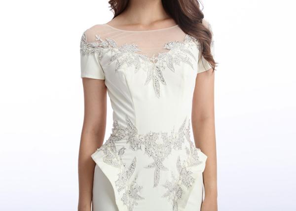 Elegant White Lace Mermaid Middle Eastern Evening Dresses For Wedding