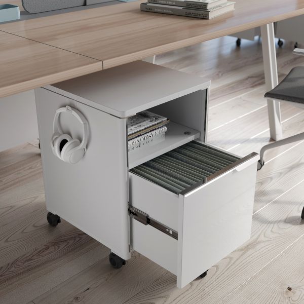 FLEX Under Desk Modern Storage Cabinet Side Cabinet Pedestal With Wheel Space Saving