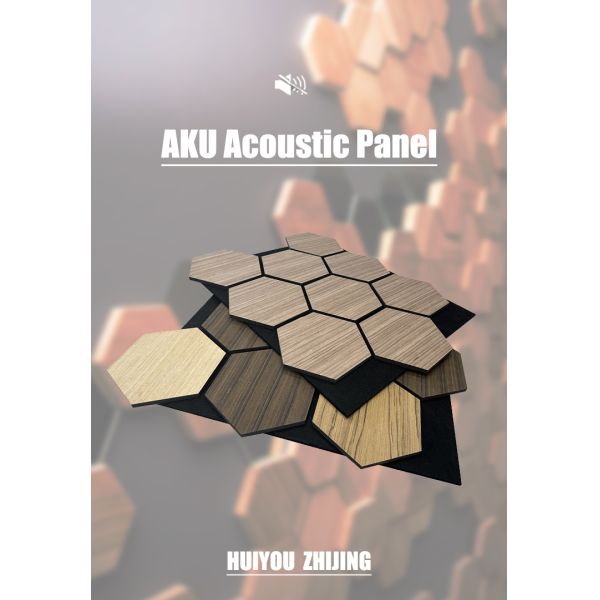 Modern Hexagon AKUpanel Grade B1 Fireproof 2400x600mm Sound Proofing Wall Panels
