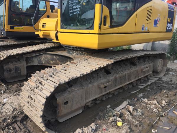 Japan Origin Second Hand Komatsu PC200-7 Excavator Heavy Duty Yellow Color