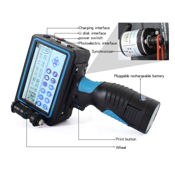 Card Printer Inkjet Balloon Printer Handheld Inkjet Printer Single Color Fast Dry Ink