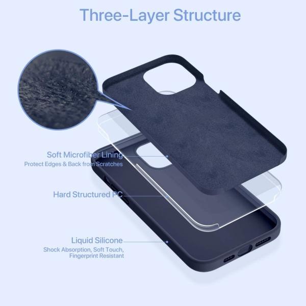 Liquid Silicone Case Gel Rubber Full Body Protection Shockproof Drop Protection Phone Case for iPhone 12 (2020 Release)