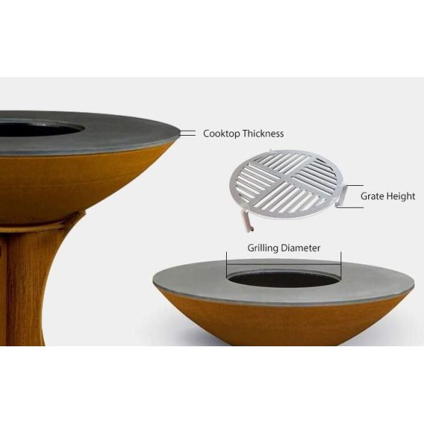 На открытом воздухе отделяемые низкопробные яма и гриль огня Corten древесины и угля стальные