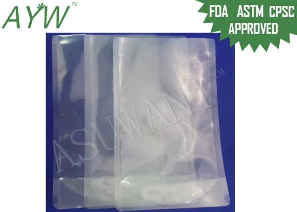 O armazenamento plástico transparente do alimento do vácuo ensaca o gás Resistnat com evacuador
