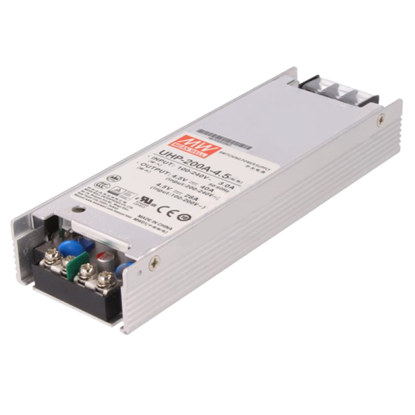 Low Profile Meanwell 200W LED Display Power Supply Fanless Design Maintenance Free