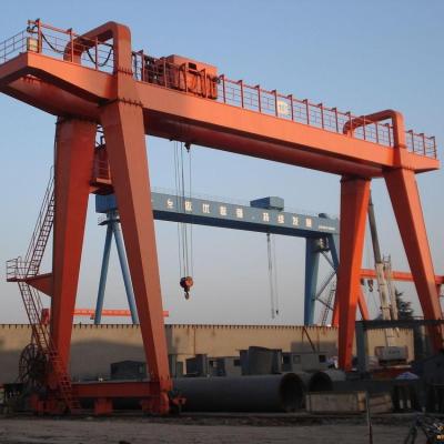 Mármore industrial exterior do guindaste de pórtico que carrega o trilho dobro da viga montado