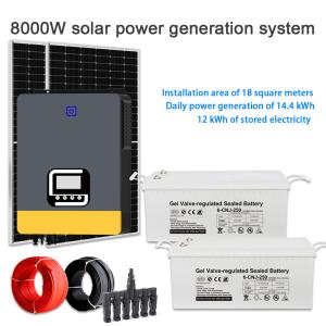 High Efficiency 8KW Solar Energy System for Home – Multi-Voltage 100V to 240V