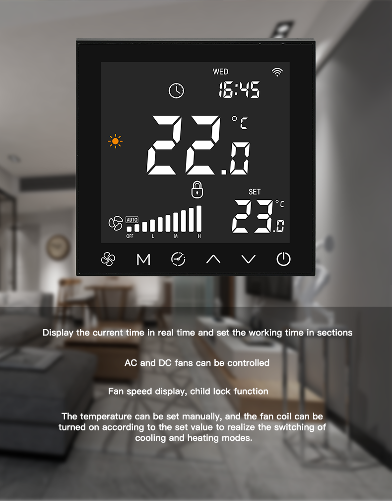 Digital FCU Smart Wifi Thermostat WIFI Remote Control Fan Coil Controller