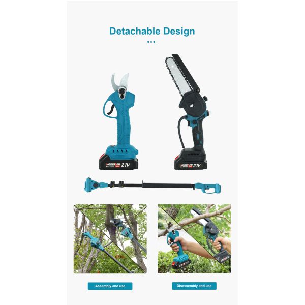 Wholesale 21V Battery Cordless Garden Pruners Electric Pruning Scissors for Wood & Vineyard Gardening Tool Set