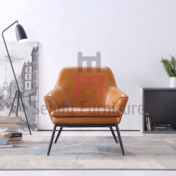 Стул отдыха PU ног 0.4cbm металла Unfolder кожаный с подлокотниками