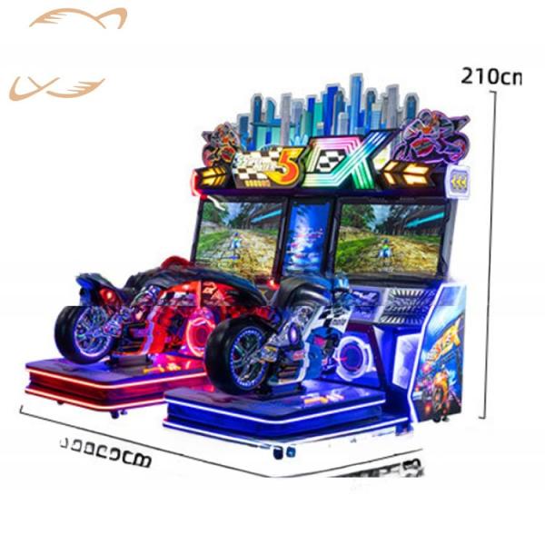 Machine de jeu de moto dynamique arcade simuléeuse de machine de jeu de course de voiture